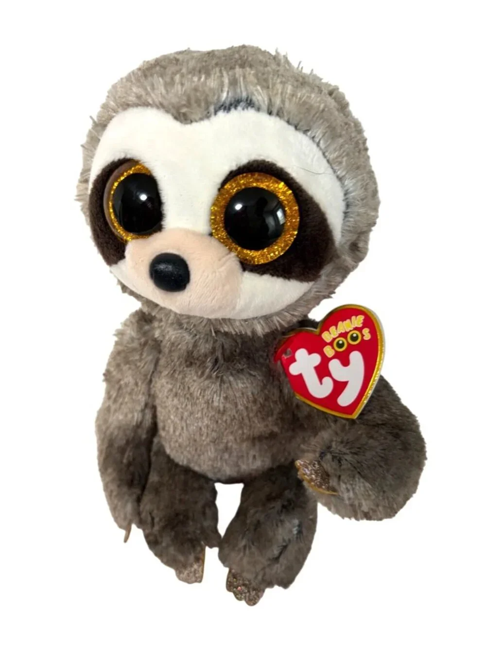 New Ty Beanie Boos Plush Sloth Dangler Stuffed Animal Doll Toy 6 in tall brown g